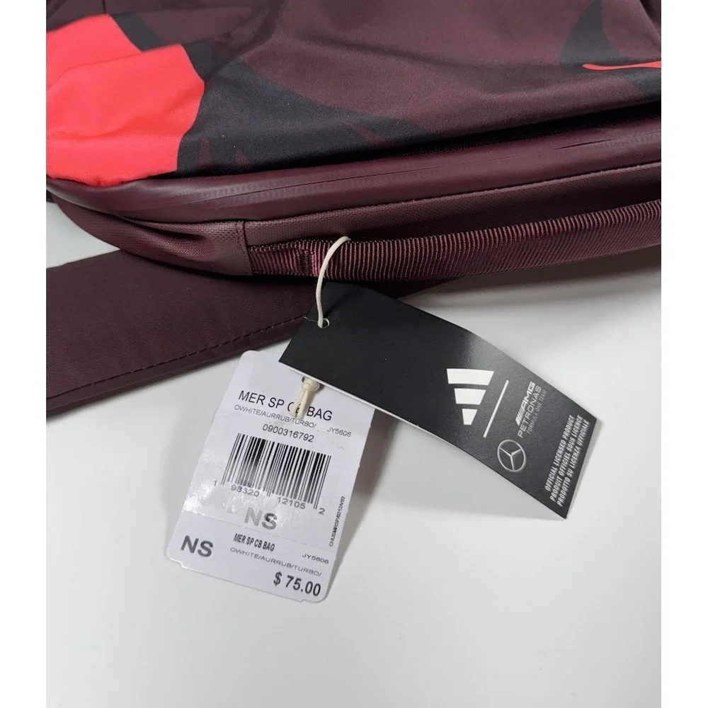 ADIDAS Mercedes Formula 1 Team F1 Summer Pack Crossbody Bag Red *NEW* JY5606 $75